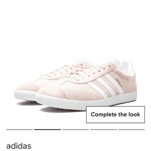 adidas Gazelle Women’s Light Pink Suede Sneakers with White Stripes